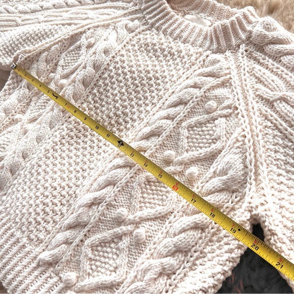 💋SOLD💋 🕊️🤍DÔEN ‘Anchor’ Hand Knit Organic Cotton Pullover Sweater Ivory S✨💋 - Picture 11 of 16